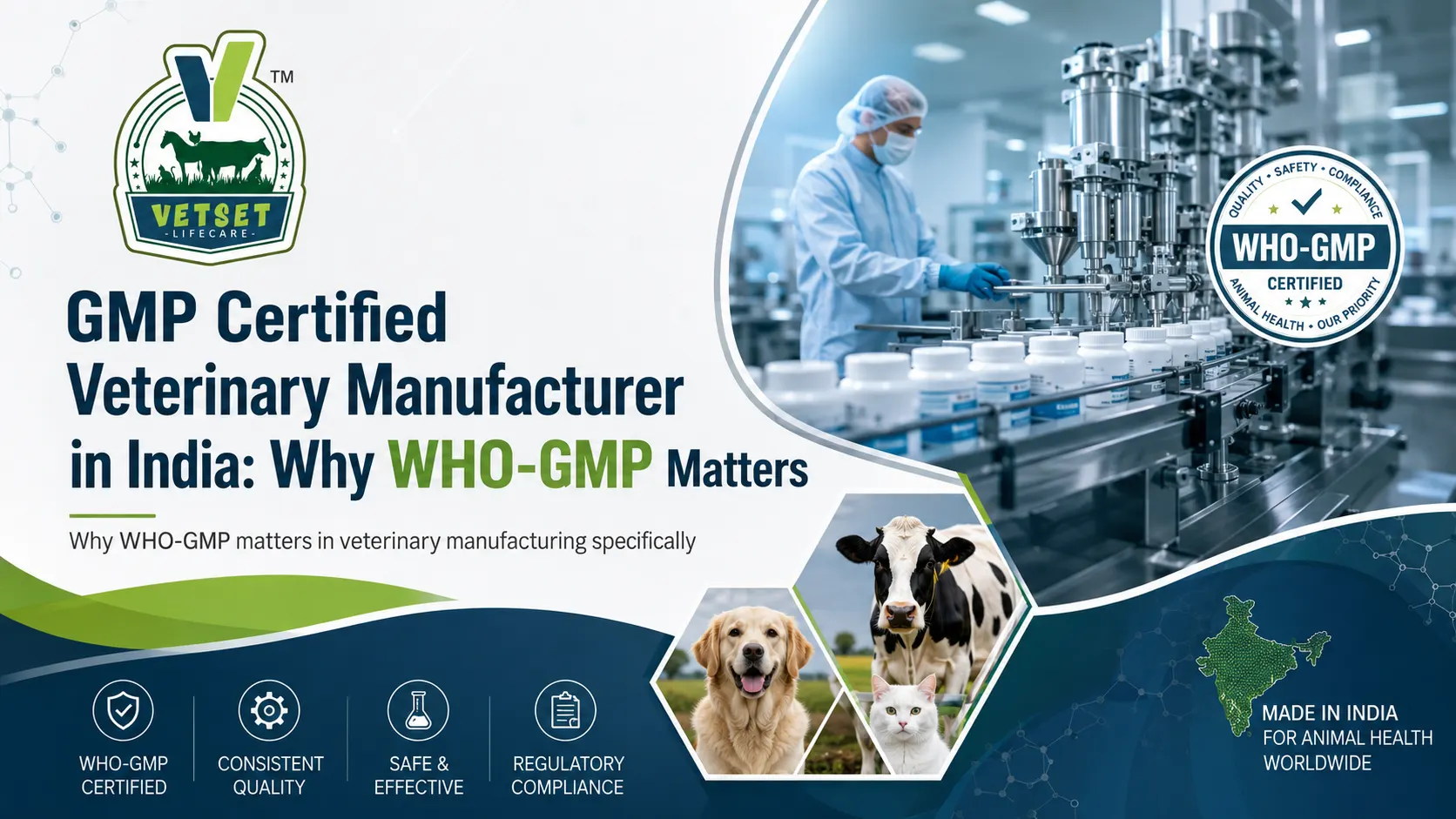 Why WHO-GMP matters in veterinary manufacturing specifically