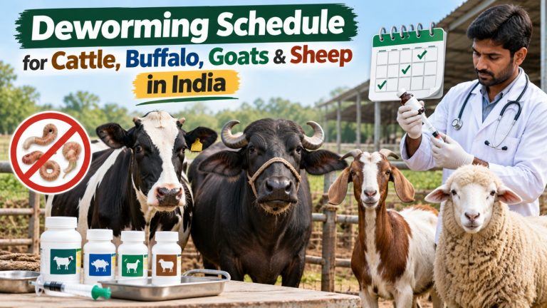 Deworming Schedule for Cattle, Buffalo, Goats & Sheep in India